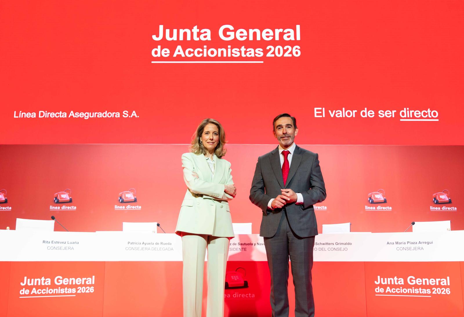 Patricia Ayuela, CEO of Línea Directa Aseguradora, and Pablo González-Schwitters, General Secretary and Secretary to the Board of Directors of Línea Directa Aseguradora