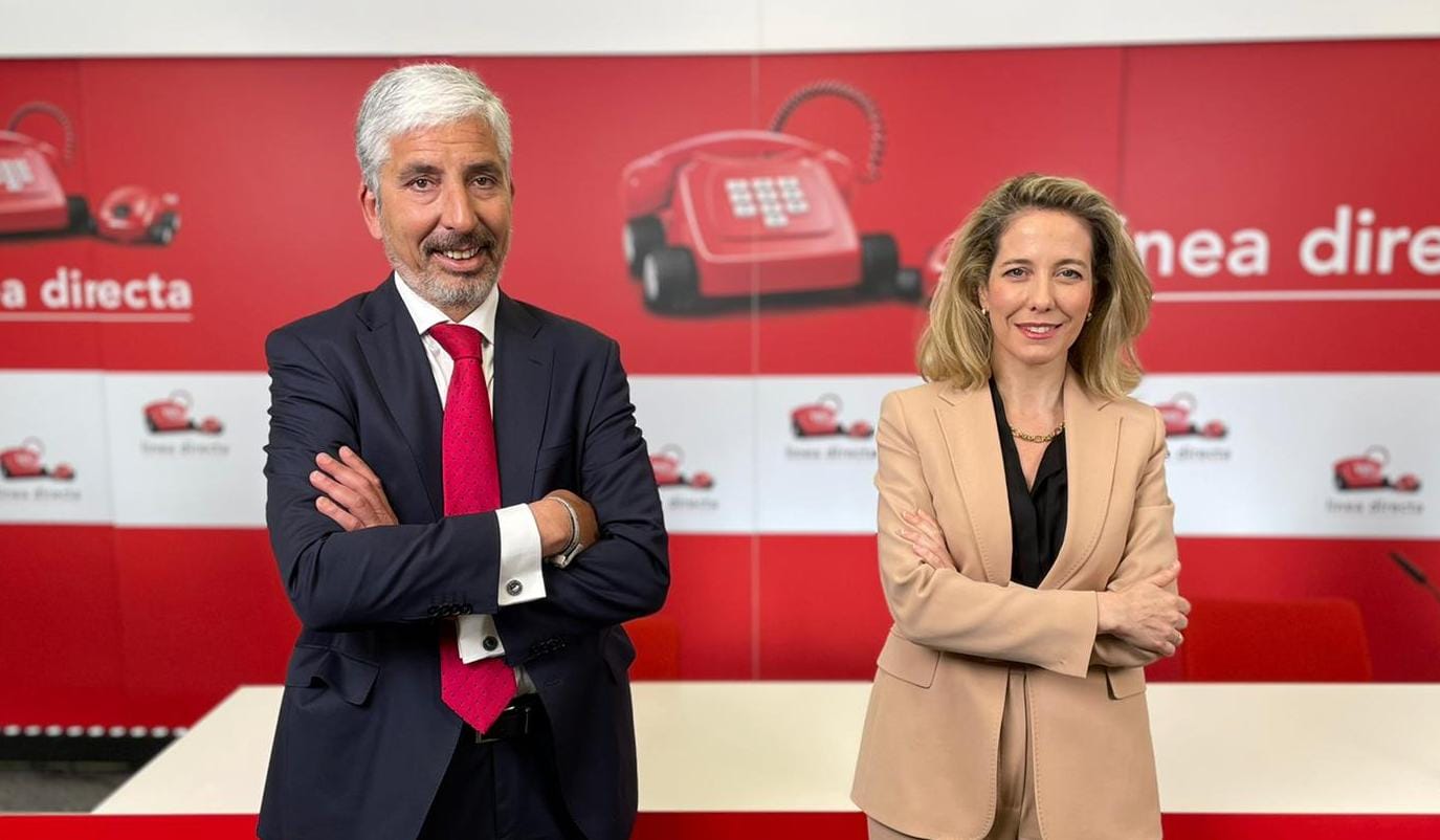 Carlos Rodríguez, Director de Finanzas de Línea Directa, y Patricia Ayuela, Consejera Delegada de Línea Directa