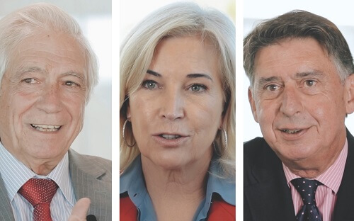 Gonzalo de la Hoz, María Dolores Dancausa y Miguel Ángel Merino, los tres primeros CEO de Línea Directa Aseguradora
