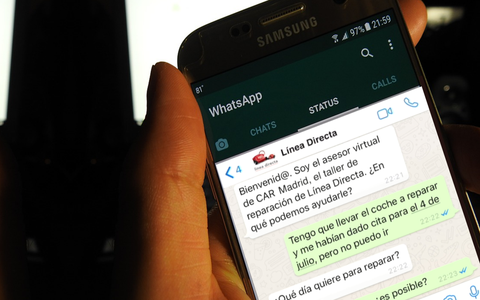 Línea Directa clientes por Whatsapp